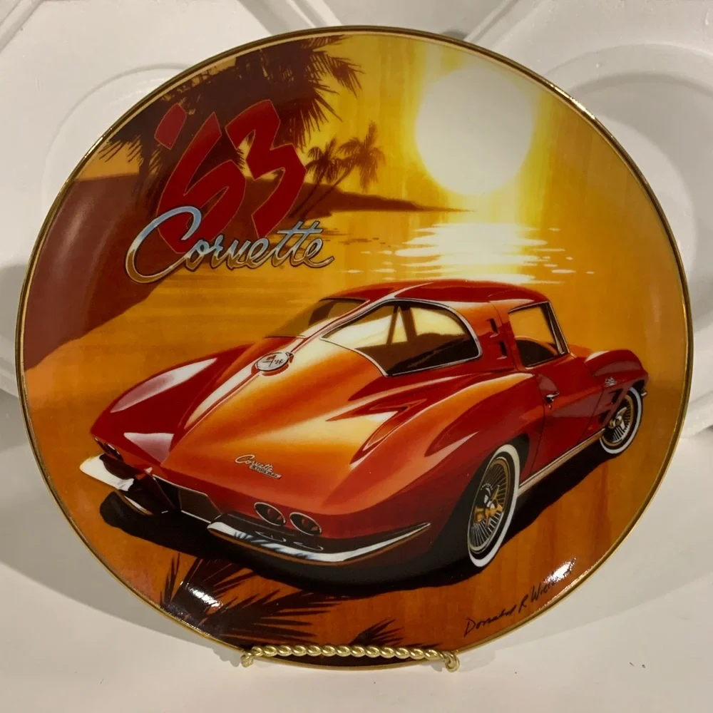 Franklin Mint 1963 Corvette Sting Ray Plate # JB5415